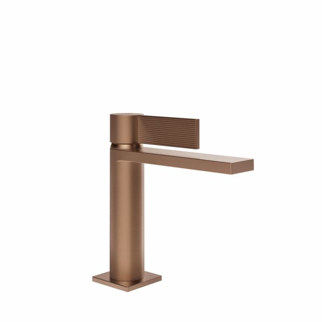 Gessi Inverso Rigato Miscelatore lavabo basso 73551-Copper Brushed PVD