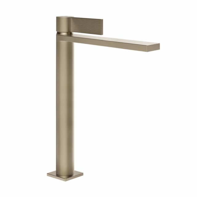 Gessi Inverso Rigato Miscelatore lavabo alto 73553-Finox Brushed Nickel