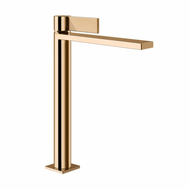Gessi Inverso Rigato Miscelatore lavabo alto 73553-Warm Bronze PVD