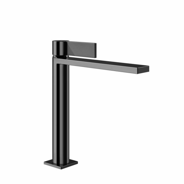 Gessi Inverso Rigato Miscelatore lavabo medio 73555-Black Metal PVD