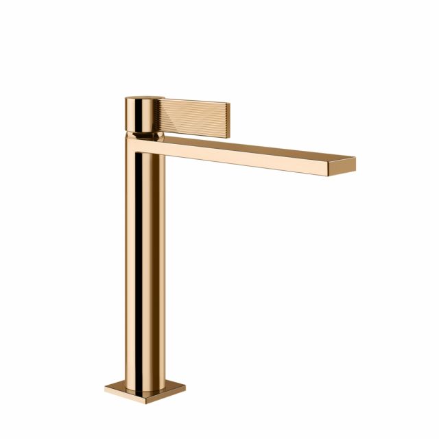 Gessi Inverso Rigato Miscelatore lavabo medio 73555-Warm Bronze PVD