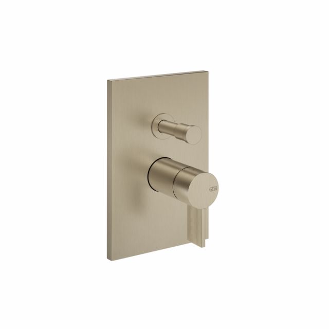 Gessi Inverso Rigato Miscelatore a parete 2 vie 73579+44673-Finox Brushed Nickel