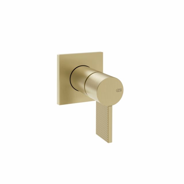 Gessi Inverso Diamantato Miscelatore lavabo a parete 73609+63412-Brushed Brass PVD
