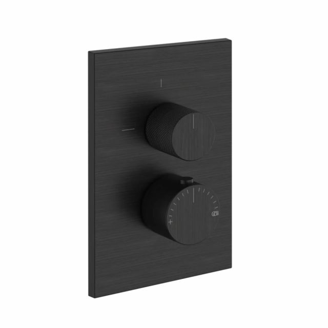 Gessi Habito Diamantato Miscelatore termostatico a 3 vie 73637+09269-Aged Bronze