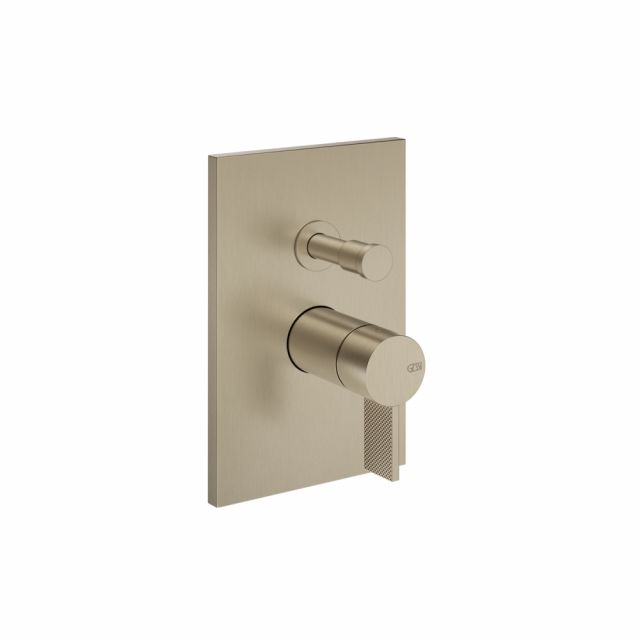 Gessi Inverso Diamantato Miscelatore bagno/doccia a parete 73679+44673-Finox Brushed Nickel