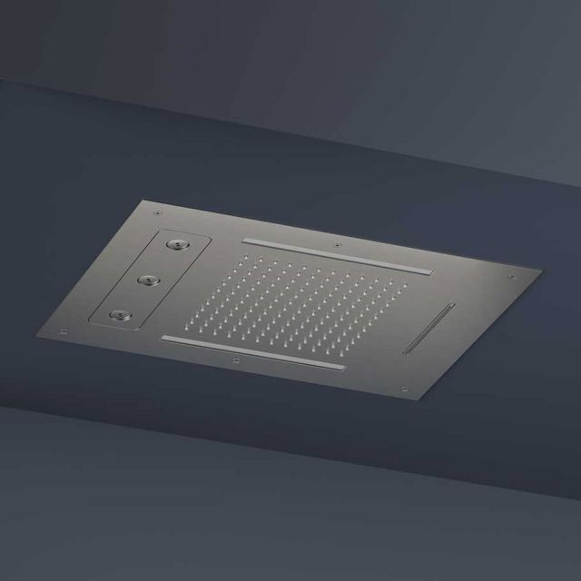 Hotbath Mate Plafond + Pommeau de Douche Intégré M190-Hotbath Plaqué Nickel Brossé