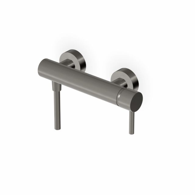 Zucchetti Pan S Miscelatore monocomando doccia esterno ZPA076-Brushed Metal Black