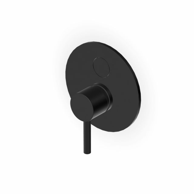 Zucchetti Pan S Miscelatore monocomando vasca-doccia con deviatore a pulsante ZPA776-Brushed Total Black PVD