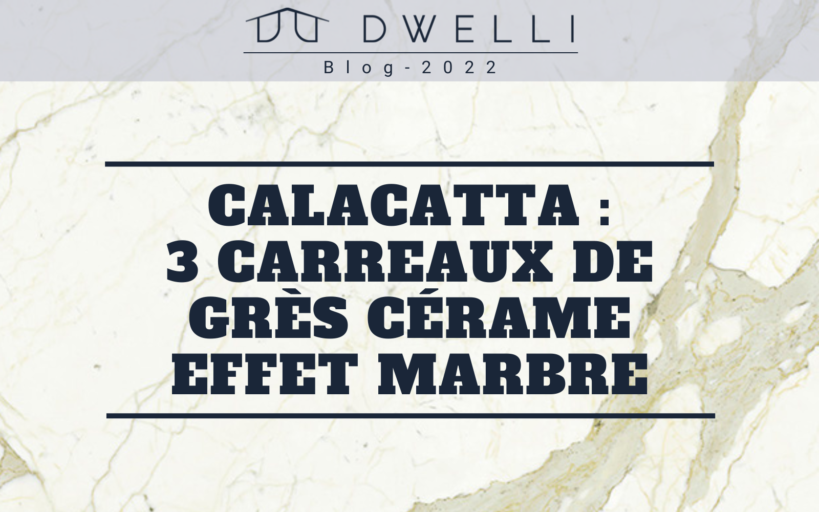 Calacatta: 3 carreaux de grès cérame effet marbre