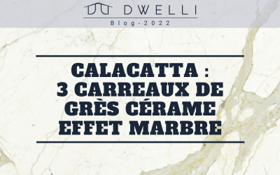 Calacatta: 3 carreaux de grès cérame effet marbre